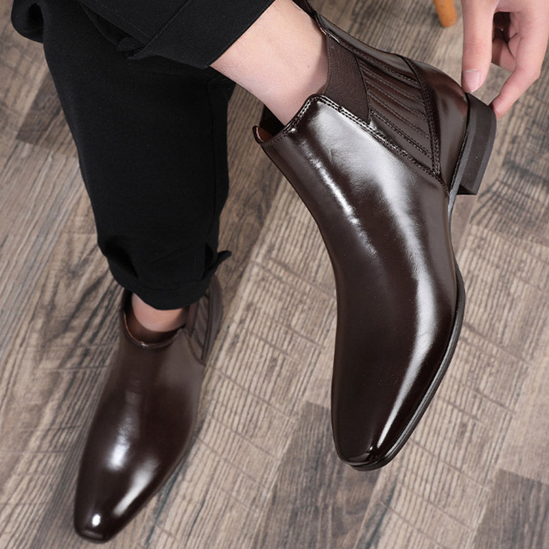 Sarah Express Men's Pointed Toe Chelsea Boots