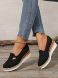 Sarah Express Striped Wedge Platform Sandals Chain Detail Black