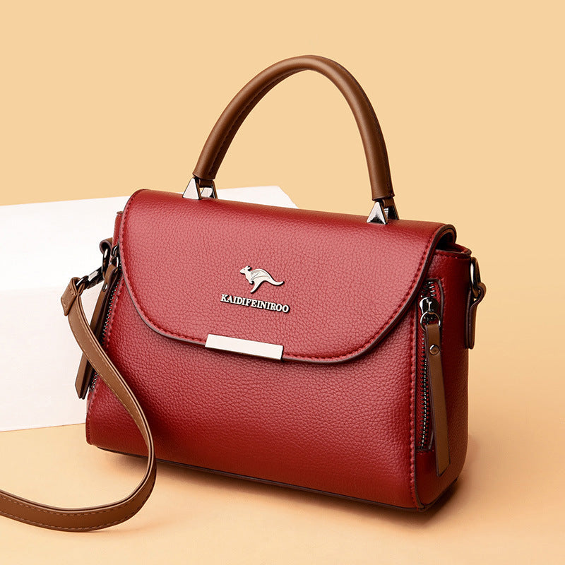 Sarah Express Structured Leather Crossbody Shoulder Bag