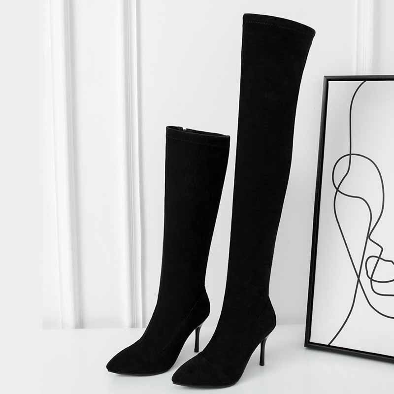 Sarah Express Over-the-Knee Suede Stiletto Boots