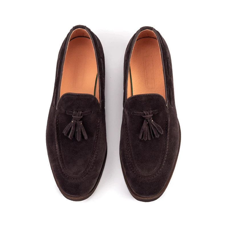 Sarah Express Men's Tassel Slip-on Microfiber Loafers