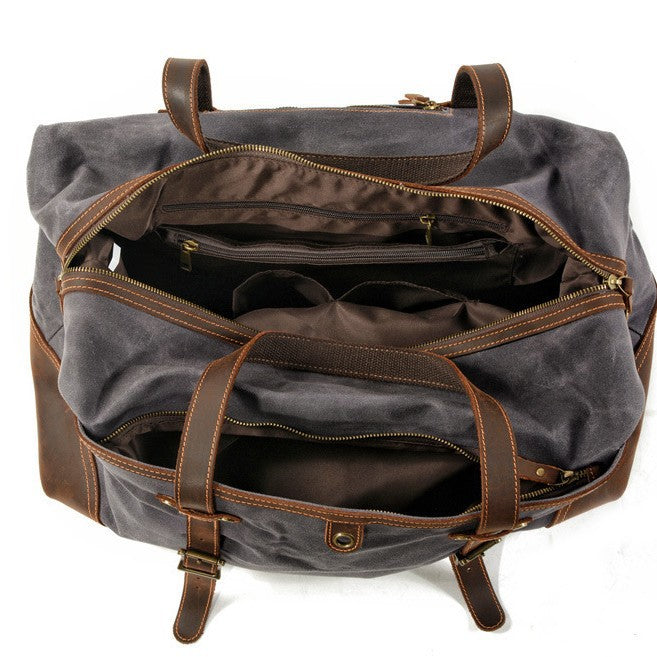 Sarah Express Canvas Travel Handbag with Leather Accents