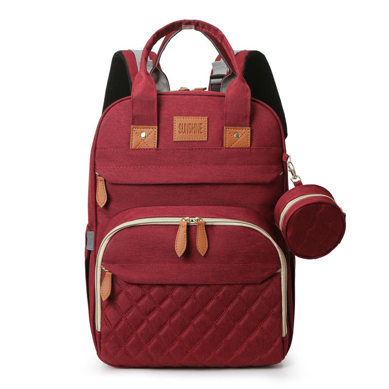 Sarah Express Convertible Mummy Backpack with Sunshade Red 30x16x41cm