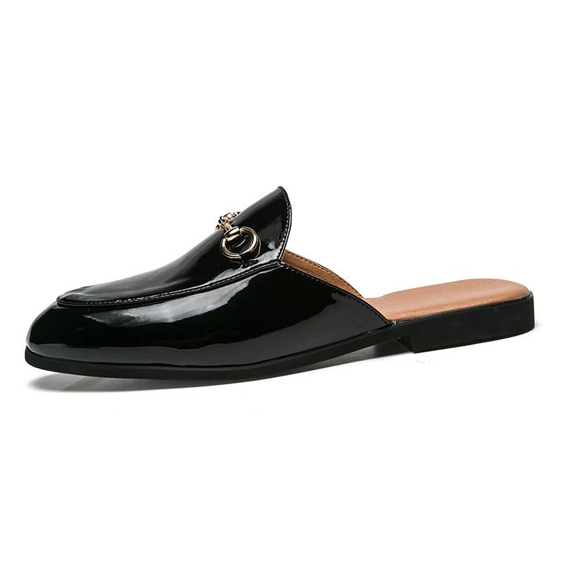 Sarah Express Men's Bright Leather Horsebit Mules