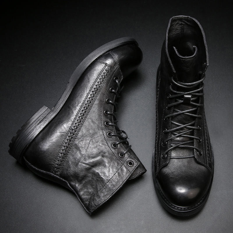 Sarah Express British Style Lace-Up Worker Boots