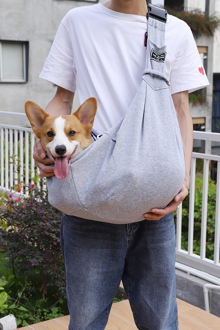 Sarah Express Adjustable Breathable Pet Messenger Carrier Bag Grey