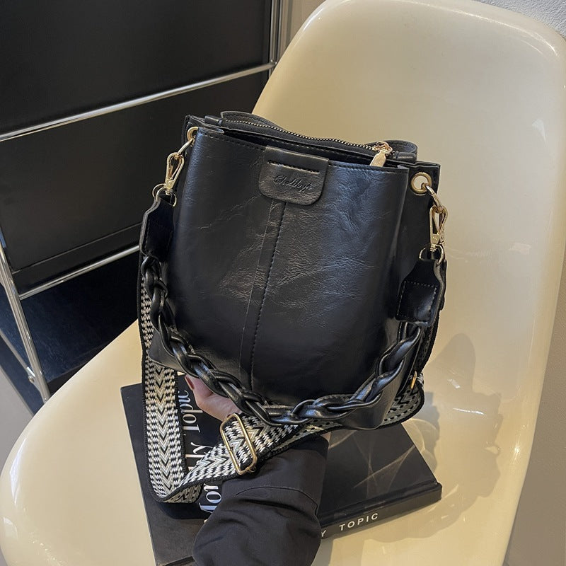 Sarah Express Structured PU Leather Crossbody Underarm Tote