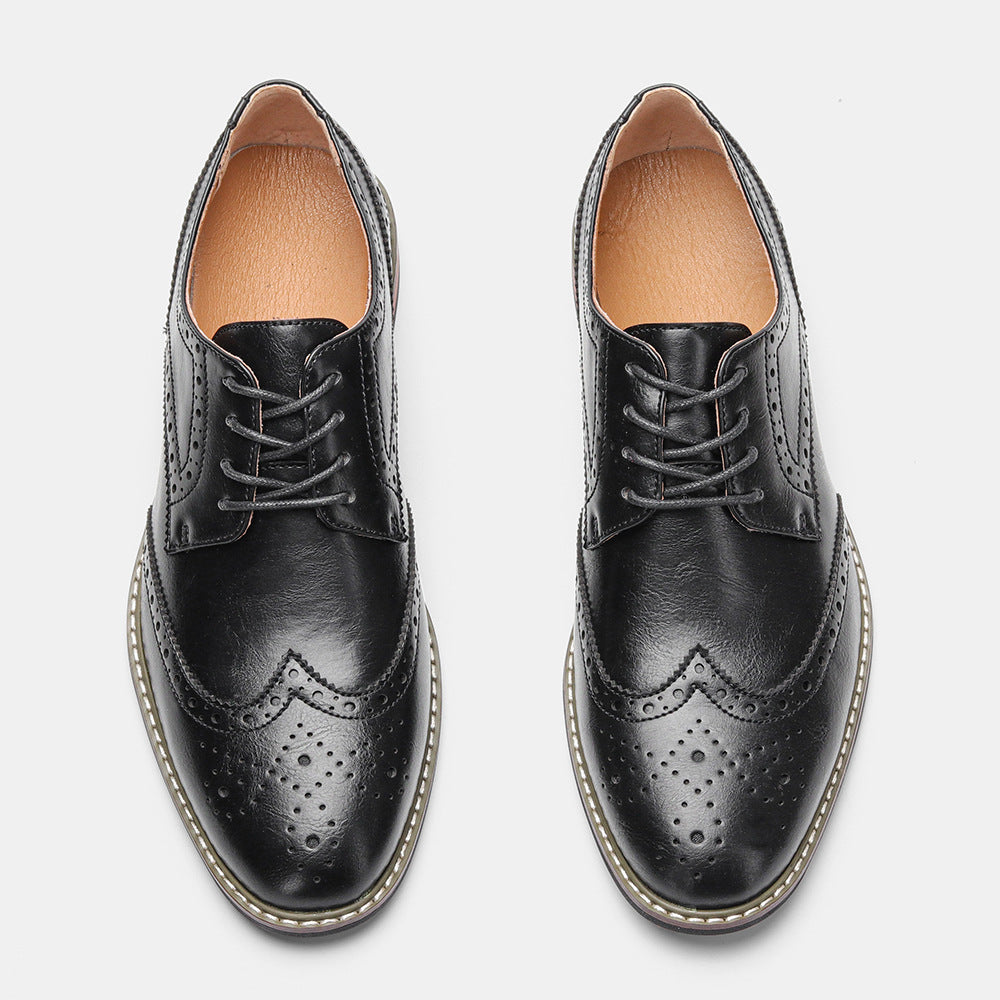 Sarah Express Classic Brogue Lace-Up Business Shoes