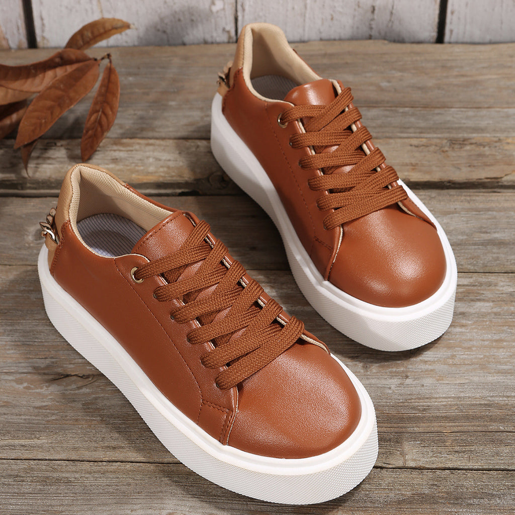 Sarah Express Casual Chain Detail Platform Sneakers