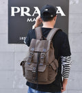 Sarah Express Retro Canvas Unisex Travel Backpack Coffee