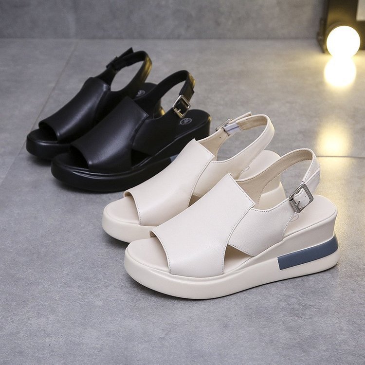 Sarah Express Platform Wedge Fishmouth Sandals