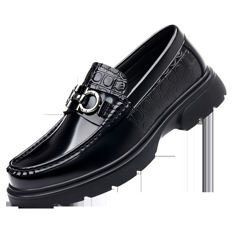 Sarah Express Men's Retro Platform Business Loafers