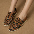 Sarah Express Leopard Print Casual Slip-on Pumps Yellow Leopard Print