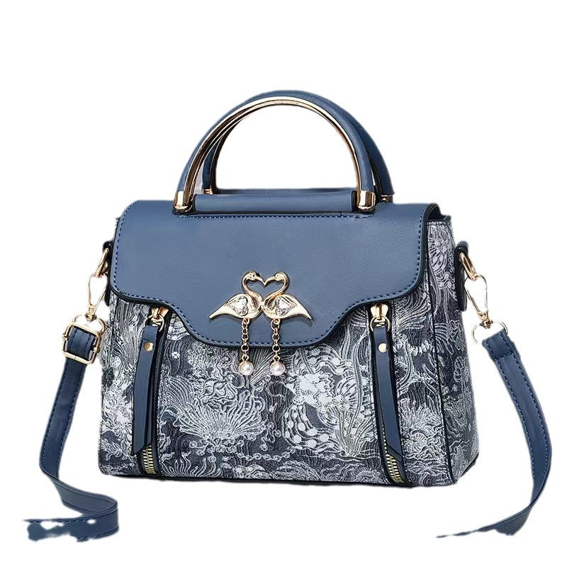 Sarah Express Structured Weaved Pattern Crossbody Travel Bag