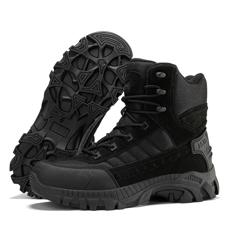 Sarah Express Military Style Outdoor Training Hiking Boots 1608 Black