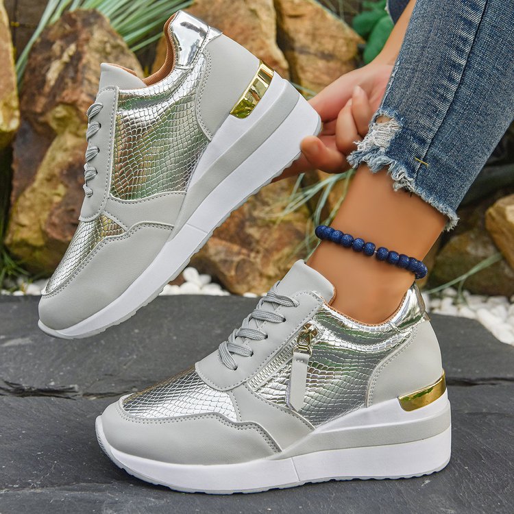Sarah Express Women's Wedge Platform Sneakers