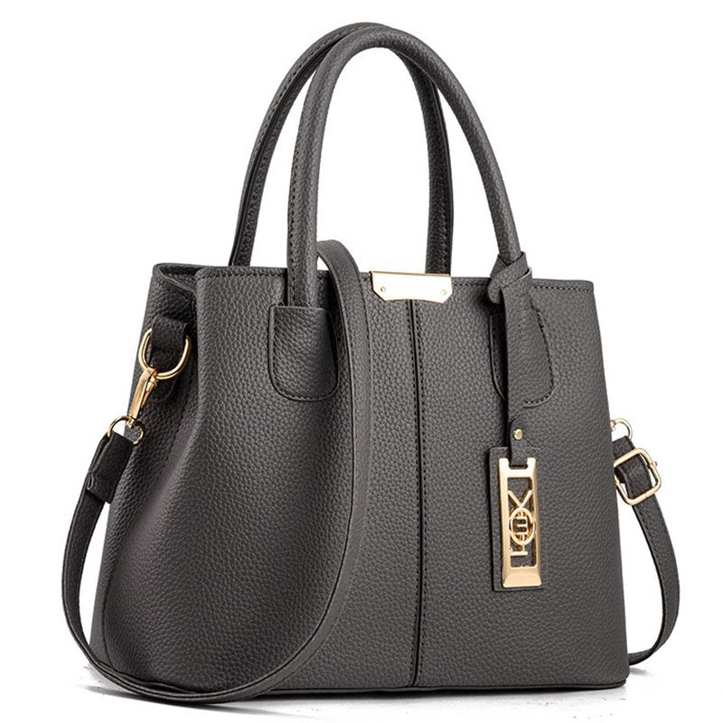 Sarah Express Structured Business Commute Tote Handbag Light grey