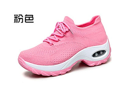 Sarah Express Waterproof Knit Platform Sneakers Pink