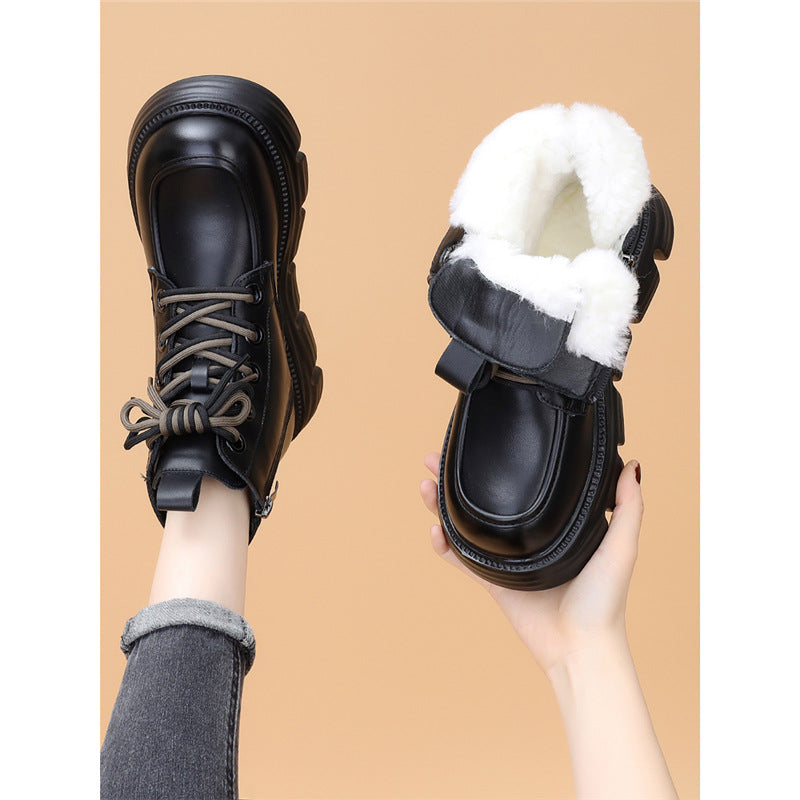 Sarah Express Women's Wool-Lined Leather Winter Boots