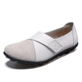 Sarah Express Women's Comfortable Velcro Flat Walking Shoes White