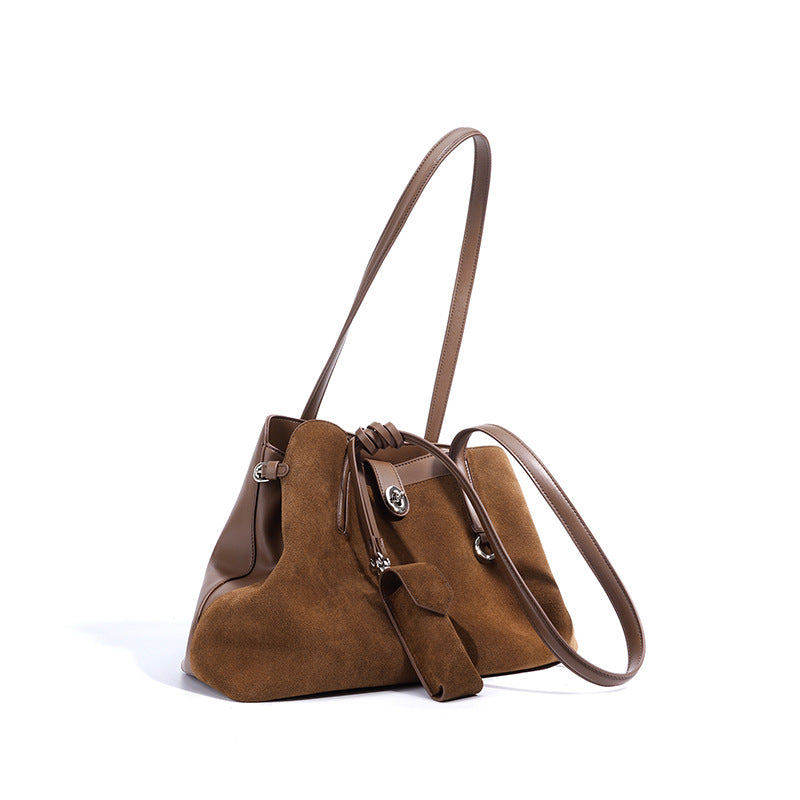 Sarah Express Vintage Suede Leather Shoulder Bag