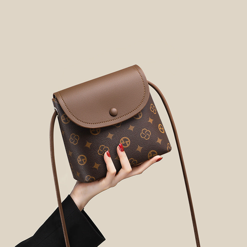 Sarah Express Patchwork Synthetic Leather Bucket Shoulder Bag