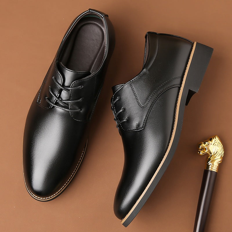 Sarah Express Men's Pointed Toe Business Formal Shoes Black