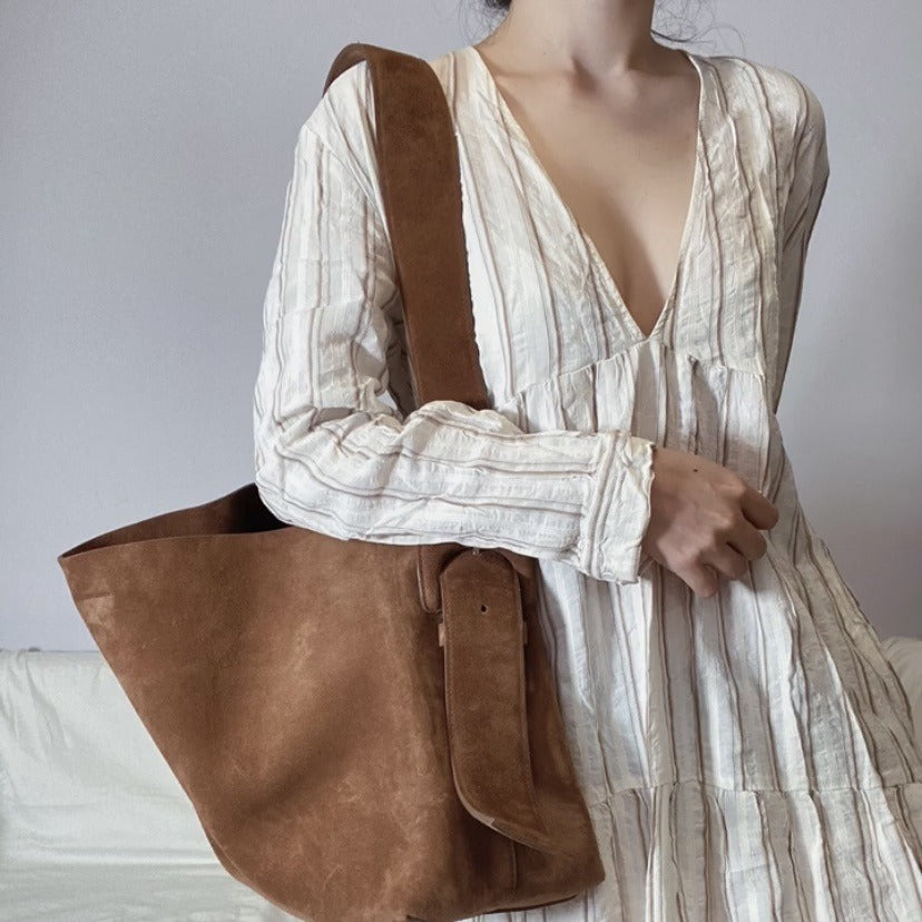 Sarah Express Vintage Leather Commuter Shoulder Bag