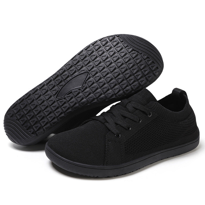 Sarah Express Unisex Lightweight Barefoot Training Sneakers 2588 Black