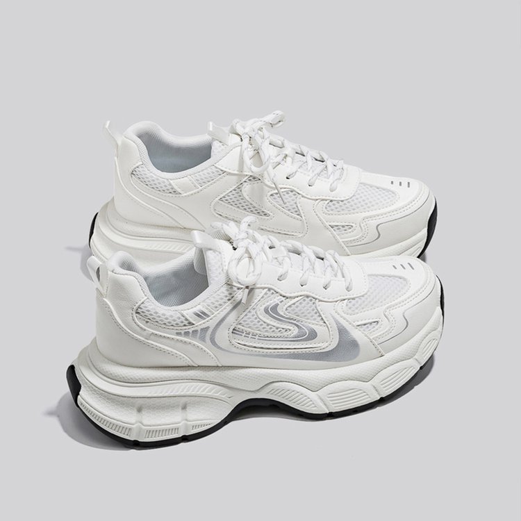 Sarah Express Women's Breathable Mesh Casual Running Sneakers White