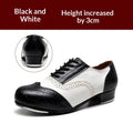 Sarah Express Men's Oxford Tap Dance Shoes Black And White Cowhide