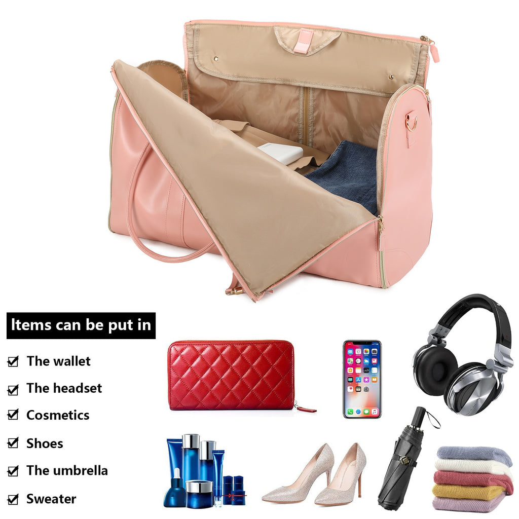 Sarah Express Foldable PU Leather Travel Garment Bag