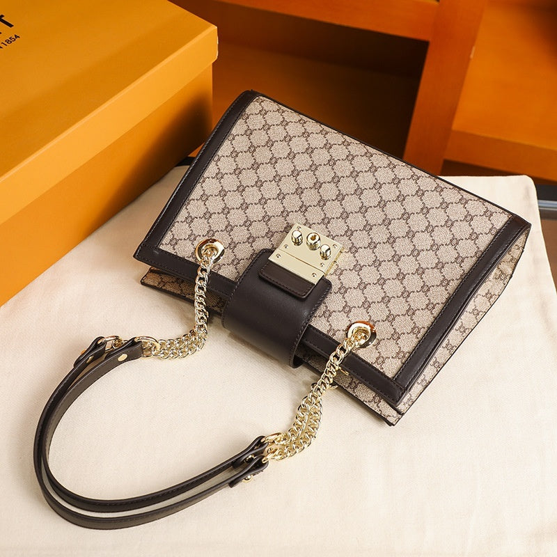 Sarah Express Structured Patterned Leather Shoulder Bag