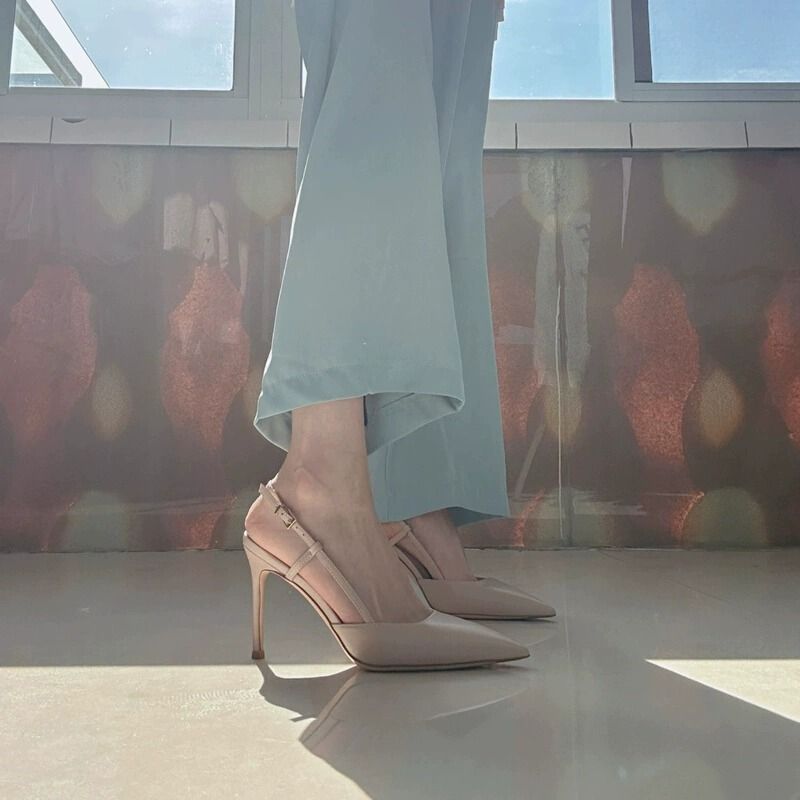 Sarah Express Pointed Toe Stiletto Ankle Strap Heels