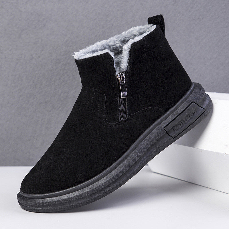 Sarah Express Men's Fleece Lined Side Zipper Ankle Boots