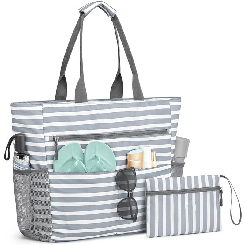 Sarah Express Large Foldable Waterproof Beach Tote Bag