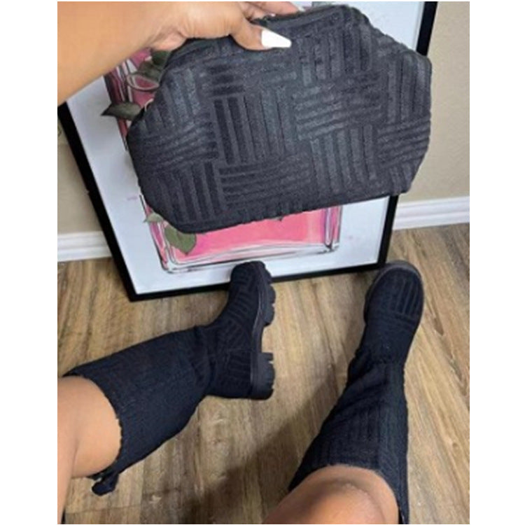 Sarah Express Mid Calf Platform Fashion Boots