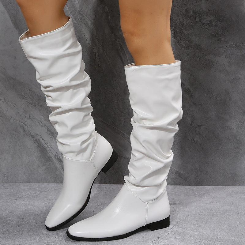 Sarah Express Slouchy Pointed Toe Knee High Boots
