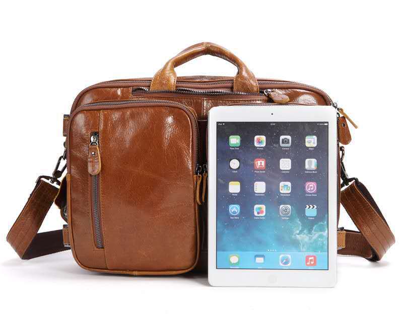 Sarah Express Multi-functional Leather Laptop Handbag