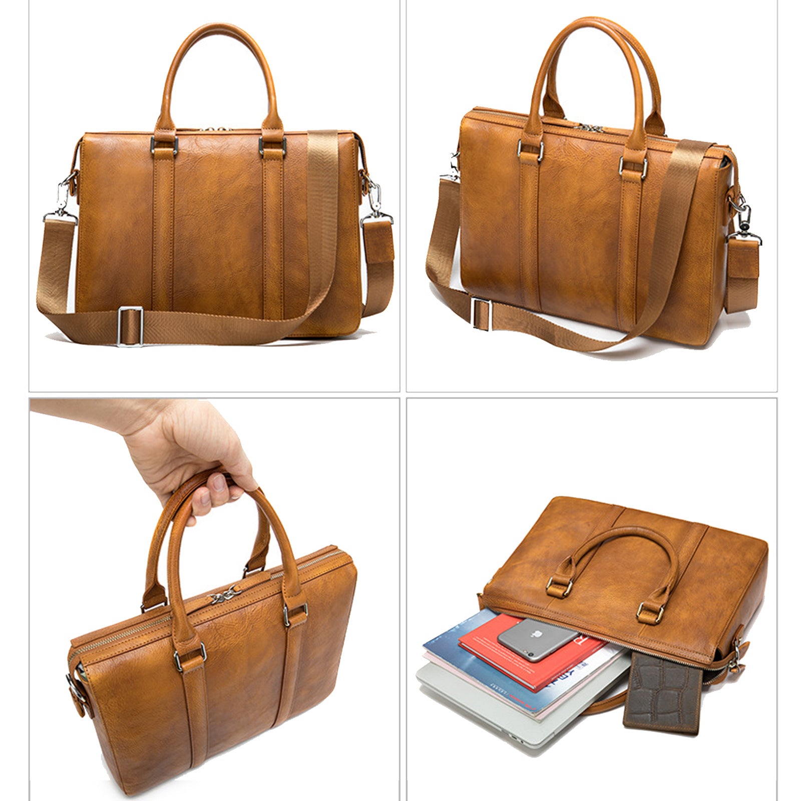 Sarah Express Professional Leather Briefcase for Daily Work