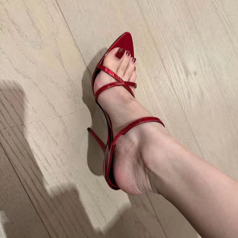 Sarah Express Luxury Pointed Toe Slide Sandals