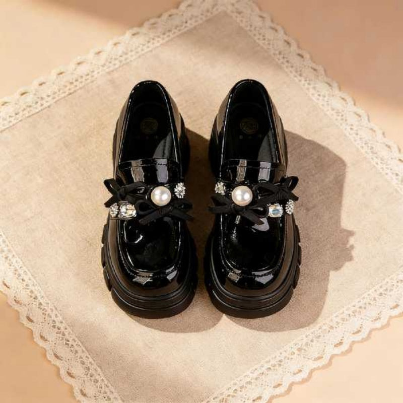 Sarah Express Platform Loafers With Pearl And Crystal