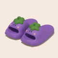 Sarah Express Cartoon Vegetable EVA Summer Slides Eggplant