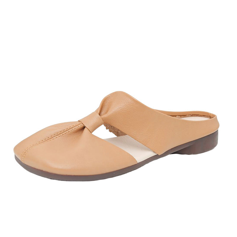 Sarah Express Women's Casual Closed-Toe Flat Mule Slippers