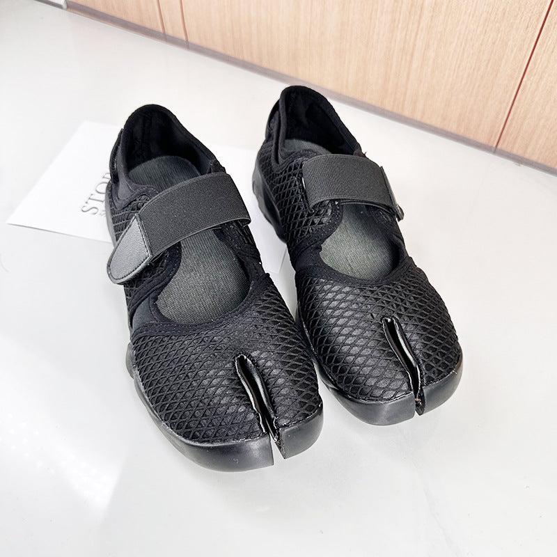 Sarah Express Women's Casual Split-Toe Velcro Sneakers
