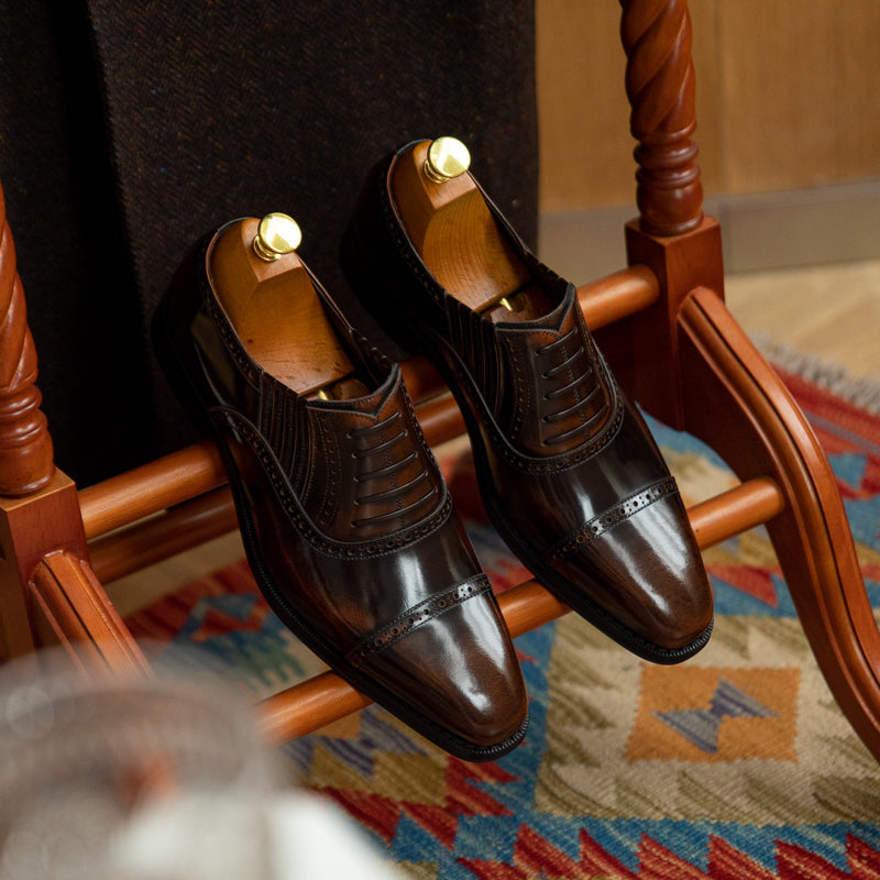 Sarah Express Square Toe Cowhide Formal Dress Shoes