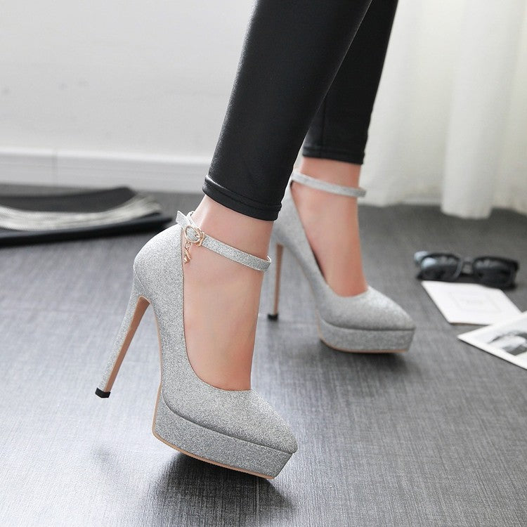 Sarah Express Glitter Platform Stiletto Heels