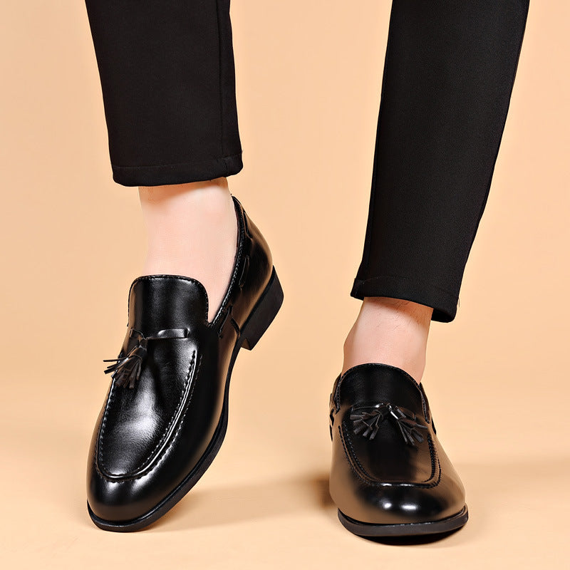 Sarah Express Men's Tassel Pointed Toe Business Loafers