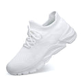 Sarah Express Breathable Lightweight Knit Lace-Up Sneakers White