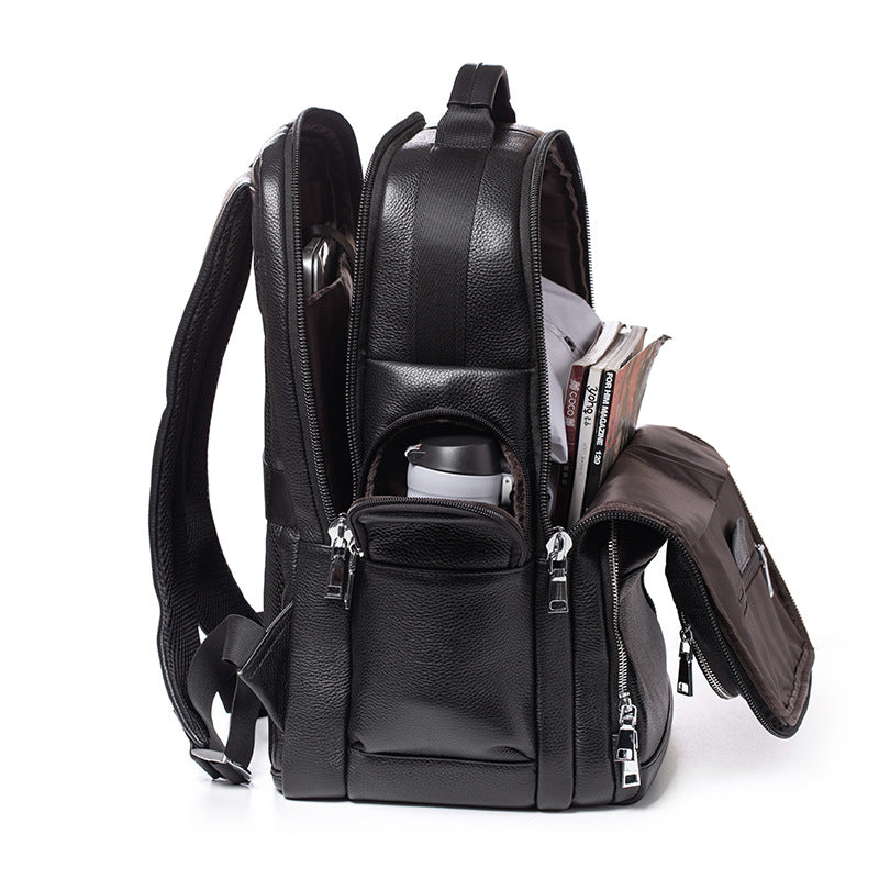 Sarah Express Genuine Leather Men's Travel Backpack
